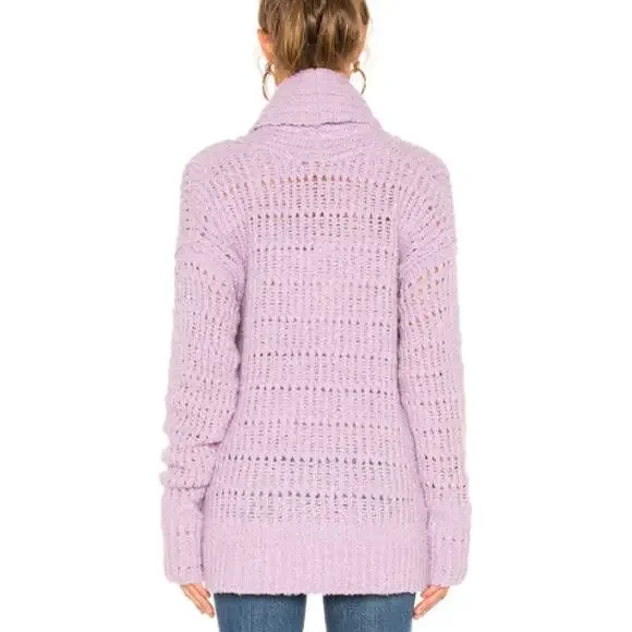 FREE PEOPLE X RTR X REVOLVE Lavender Serene Cardigan Sweater Size L - Picture 2 of 9